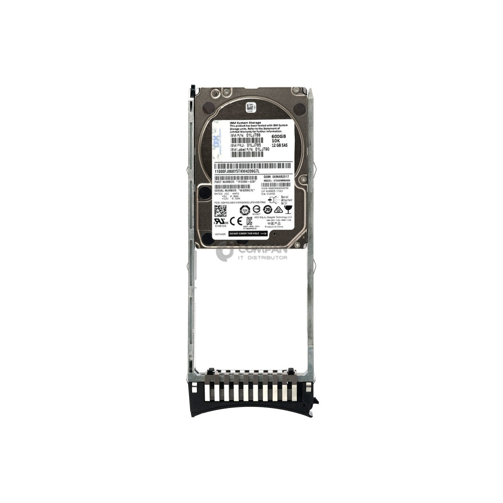 01LJ785 IBM HDD 600GB 10K SAS 12G 2.5" SFF HOT-SWAP FOR V7000 G2