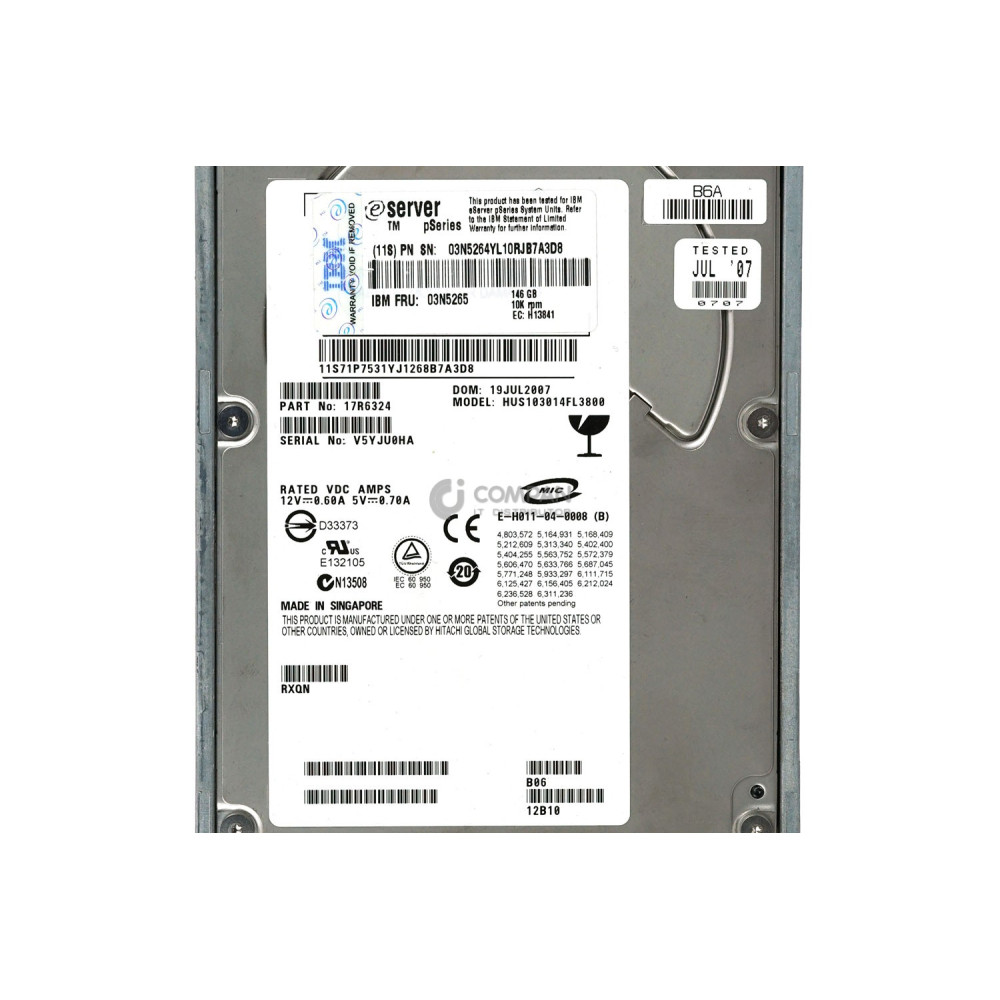 03N5265 IBM HDD 146GB 10K SCSI U320 3.5" LFF
