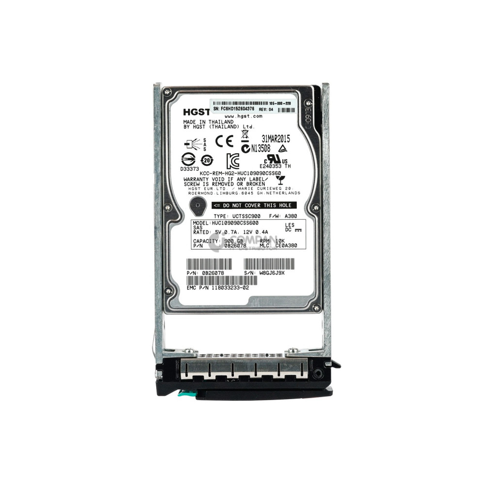 105-000-228 EMC HDD 900GB 10K SAS 6G 2.5" SFF HOT-SWAP