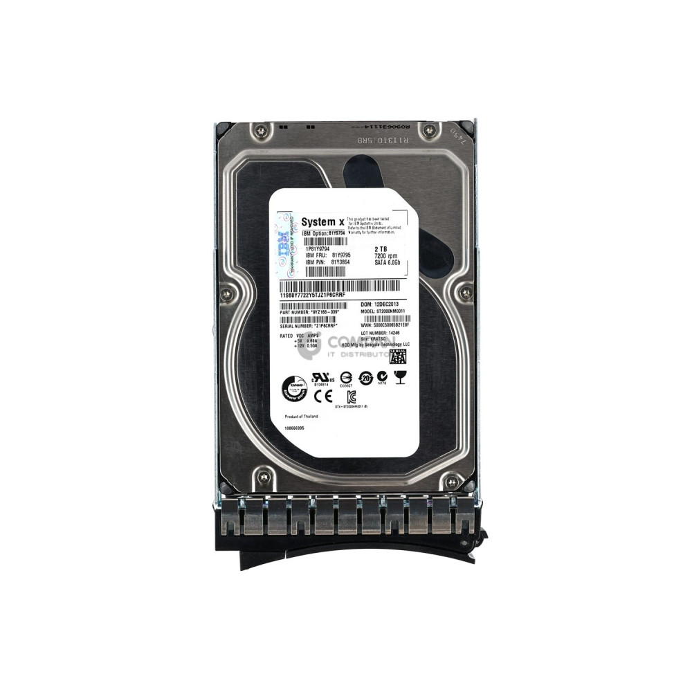 81Y9795 IBM HARD DRIVE 2TB 7.2K 3.5 NL SATA