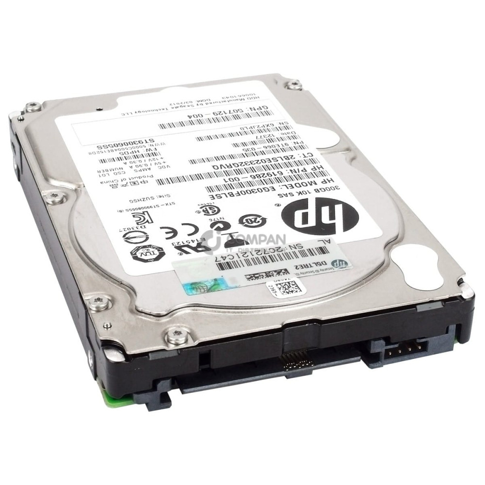 619286-001 HP HDD 300GB 10K SAS 6G 2.5" SFF