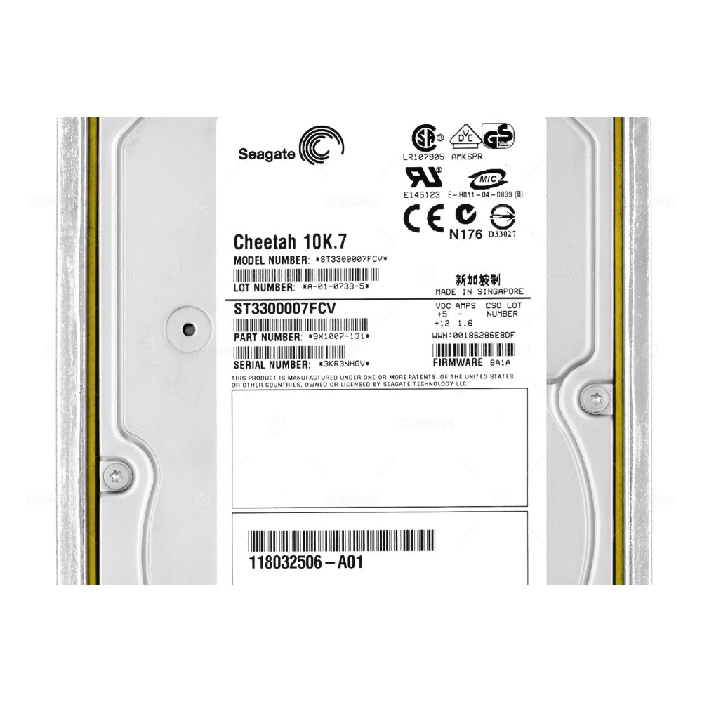 005048582 EMC HDD 300GB 10K FATA 2G 3.5" LFF HOT-SWAP FOR EMC CLARIION
