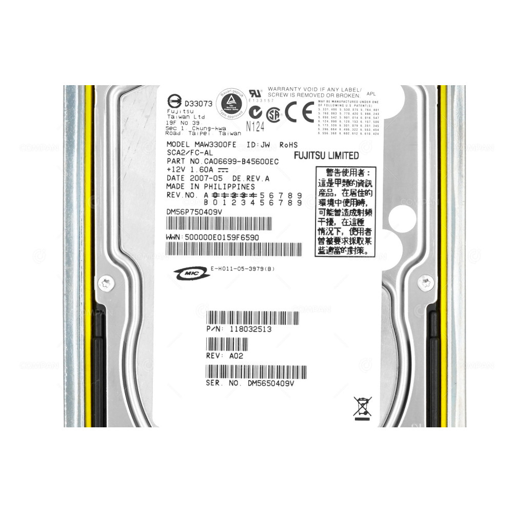 005048597 EMC HDD 300GB 10K FATA 2G 3.5" LFF HOT-SWAP FOR CX SERIES