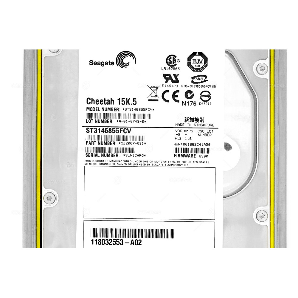 005048730 EMC HDD 146GB 15K FATA 2/4G 3.5" LFF HOT-SWAP