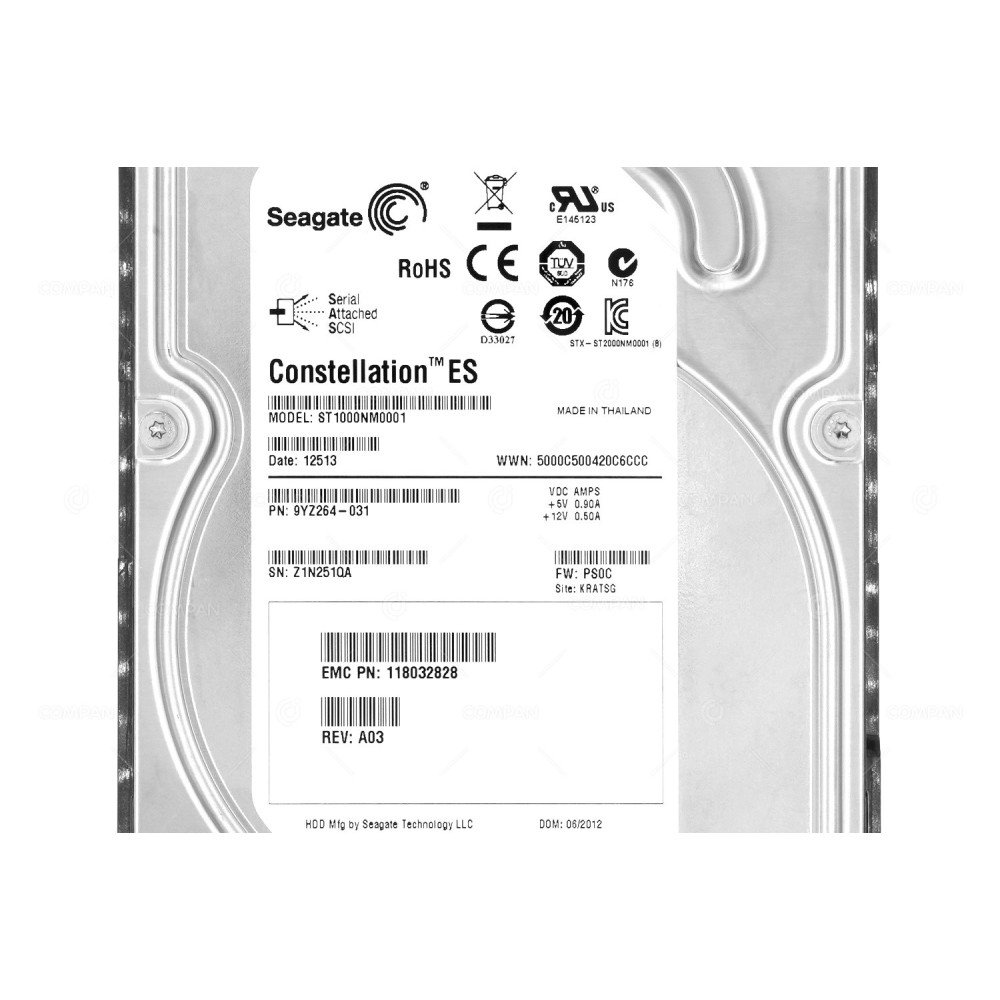 005049503 EMC HDD 1TB 7.2K SAS 6G 3.5" LFF HOT-SWAP FOR VNX E3100 3150