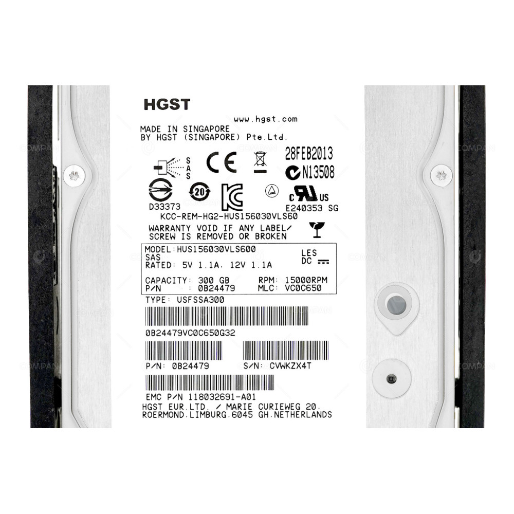 005049673 EMC HDD 300GB 15K SAS 6G 3.5" LFF HOT-SWAP FOR VNX 5100,5300
