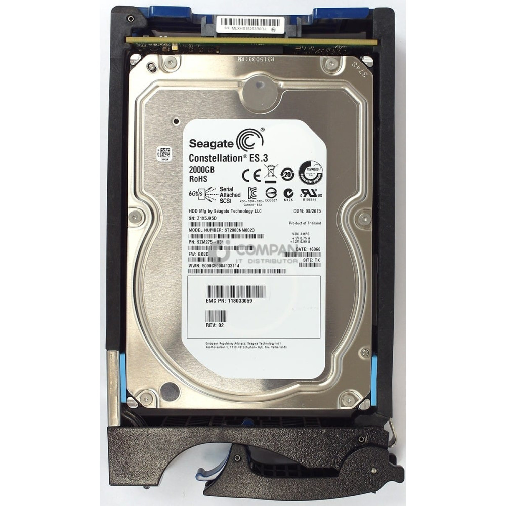 005050152 EMC HDD 2TB 7.2K NL-SAS 6G 3.5" LFF HOT-SWAP FOR EMC VMAX