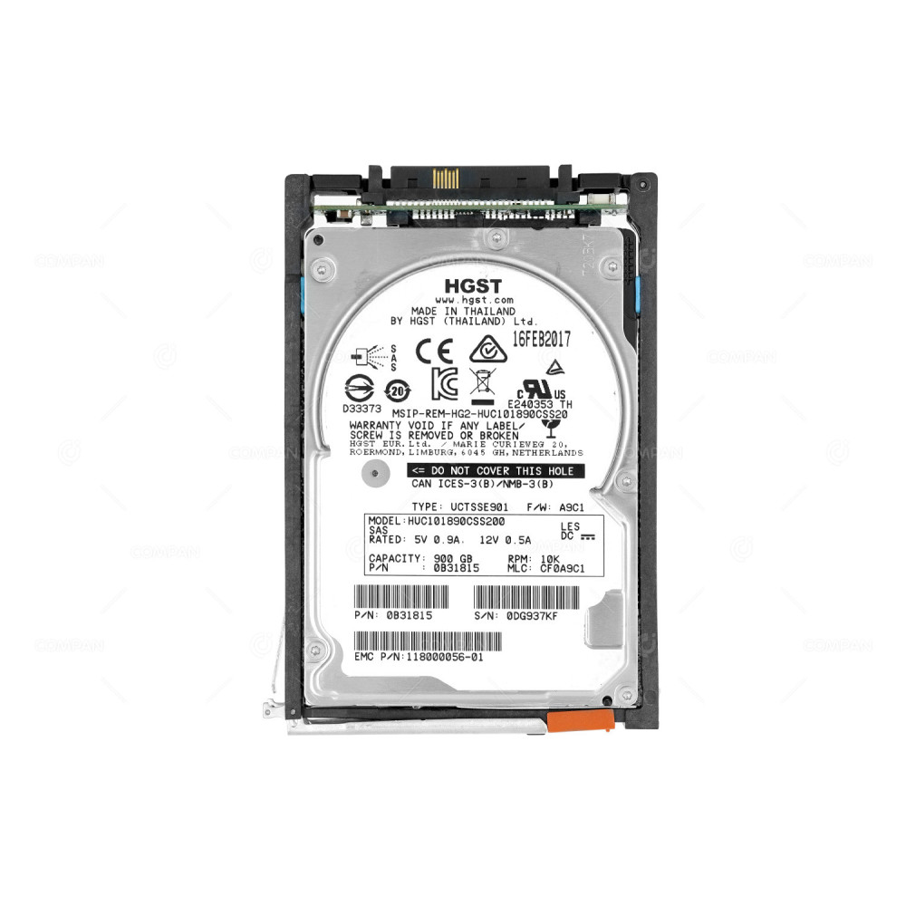 005051468 EMC HDD 900GB 10K SAS 6G 2.5" SFF HOT-SWAP FOR  EMC VNX