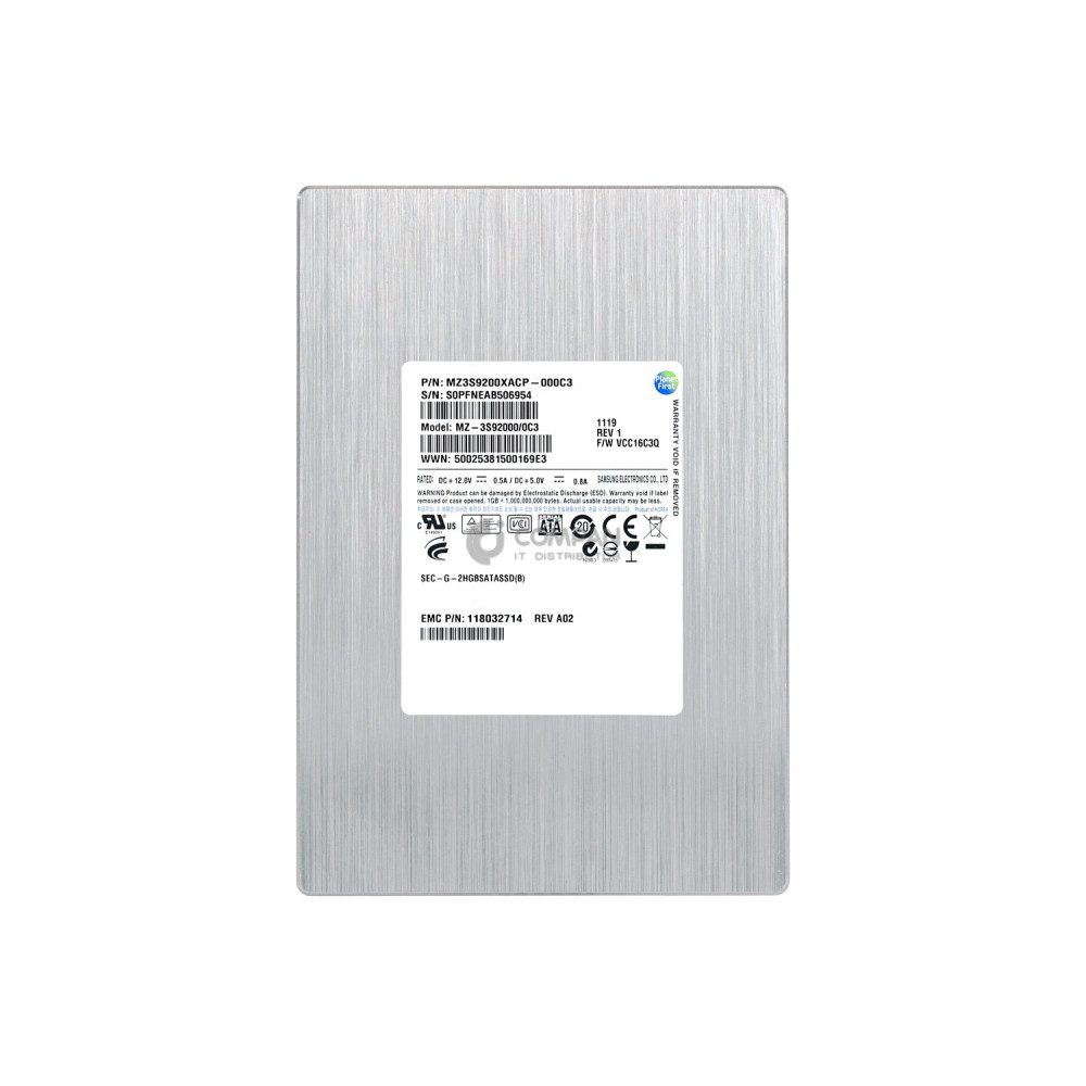 118032714 EMC FLASH SSD 200GB SAS 6G 3.5" LFF