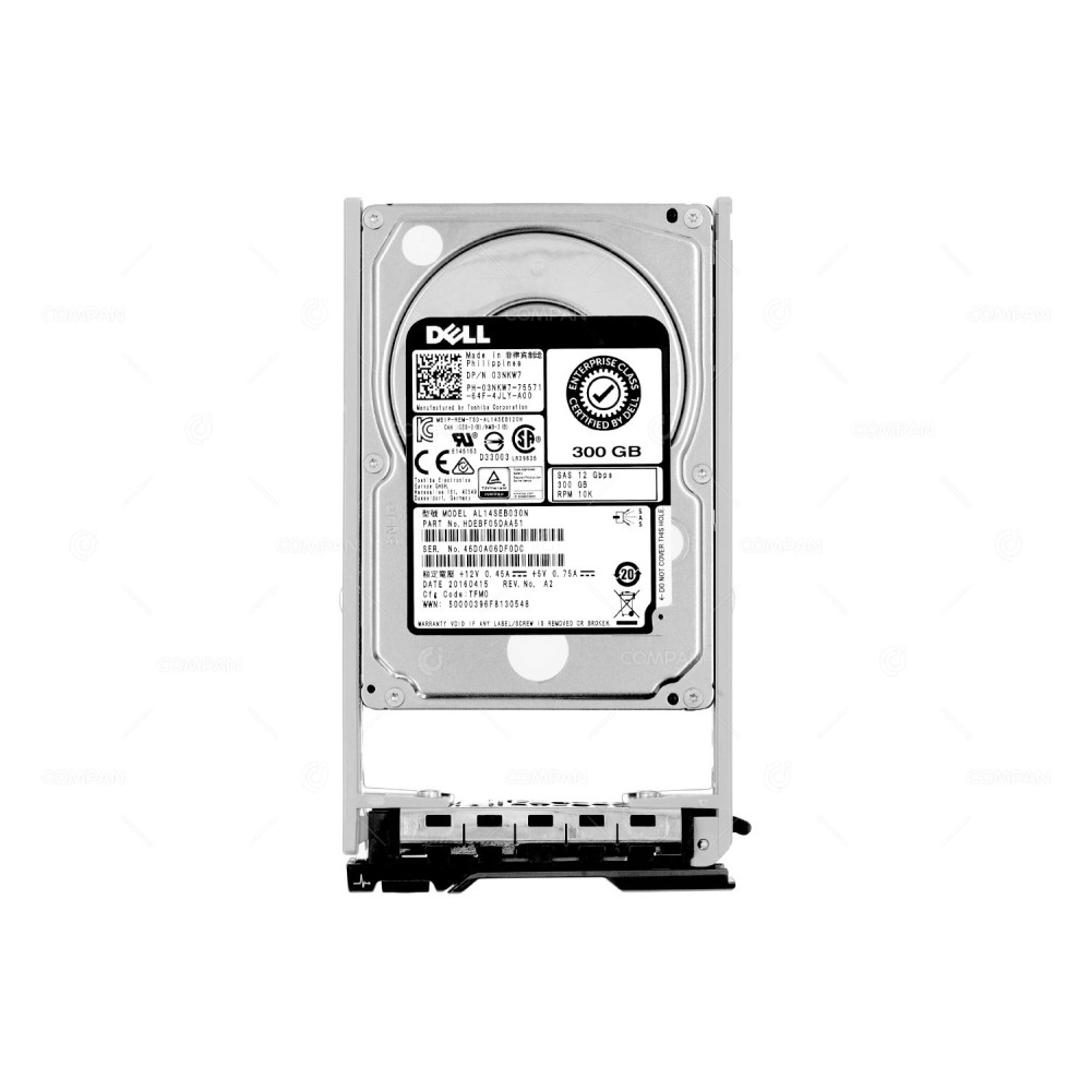 3NKW7 DELL HDD 300GB 10K SAS 12G 2.5" SFF HOT-SWAP