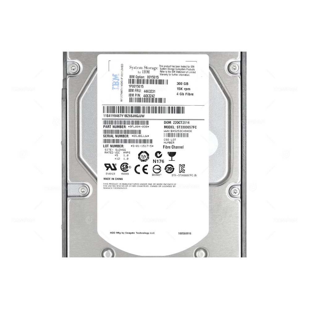 44X3231 IBM HDD 300GB 15K FATA 4G 3.5" LFF HOT-SWAP