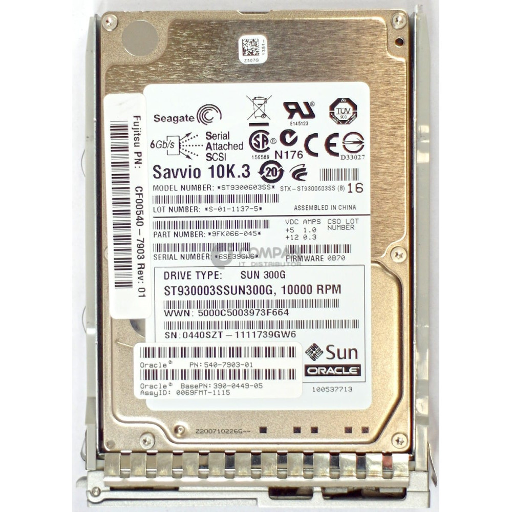 540-7903-01 SUN 300GB 10K 6G 2.5 SAS SFF HOT-SWAP FOR SPARC M3000 M4000