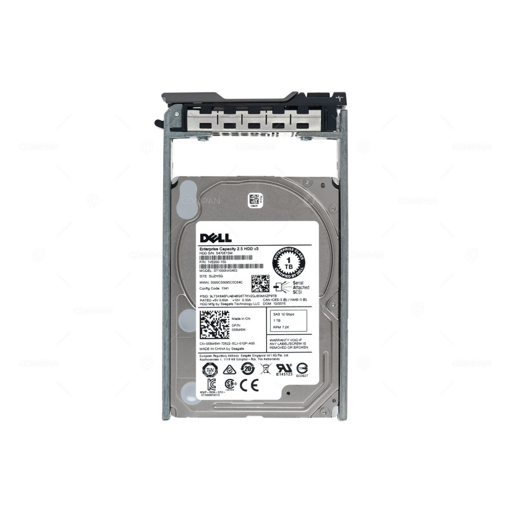 56M6W DELL HDD 1TB 7.2K SAS 12G 2.5" SFF HOT-SWAP