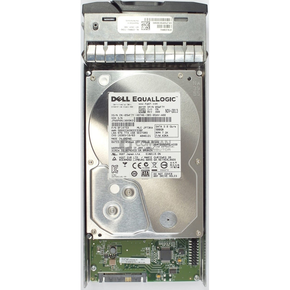 5WF7Y DELL EQUALLOGIC 500GB 7.2K 3G 3.5 SATA HOT-SWAP