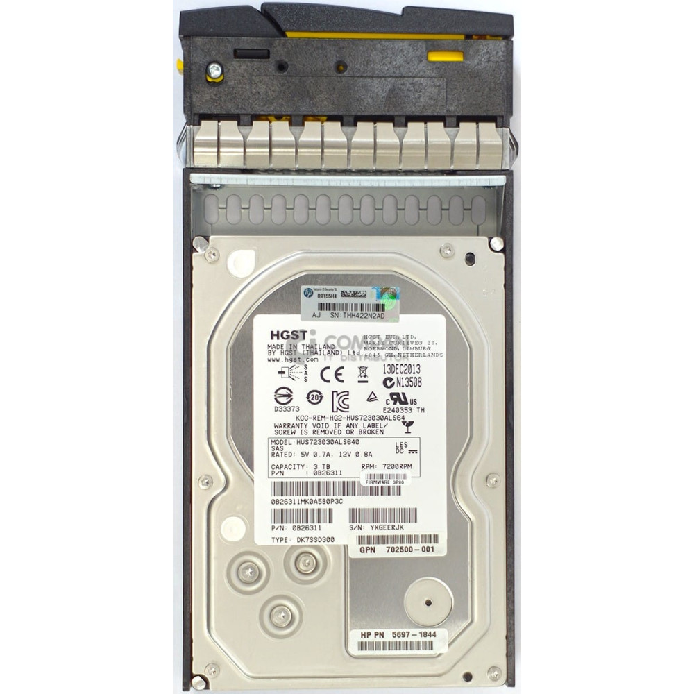 697391-001 HP HDD 3TB 7.2K SAS 6G 3.5" LFF HOT-SWAP FOR 3PAR M6720