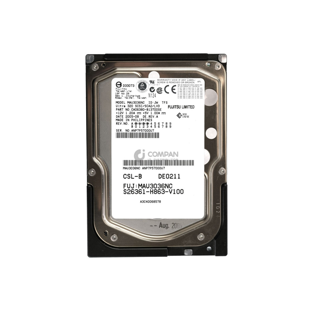 A3C40068578 DELL 36GB 15K U320 SCSI 3.5 LFF HOT-SWAP