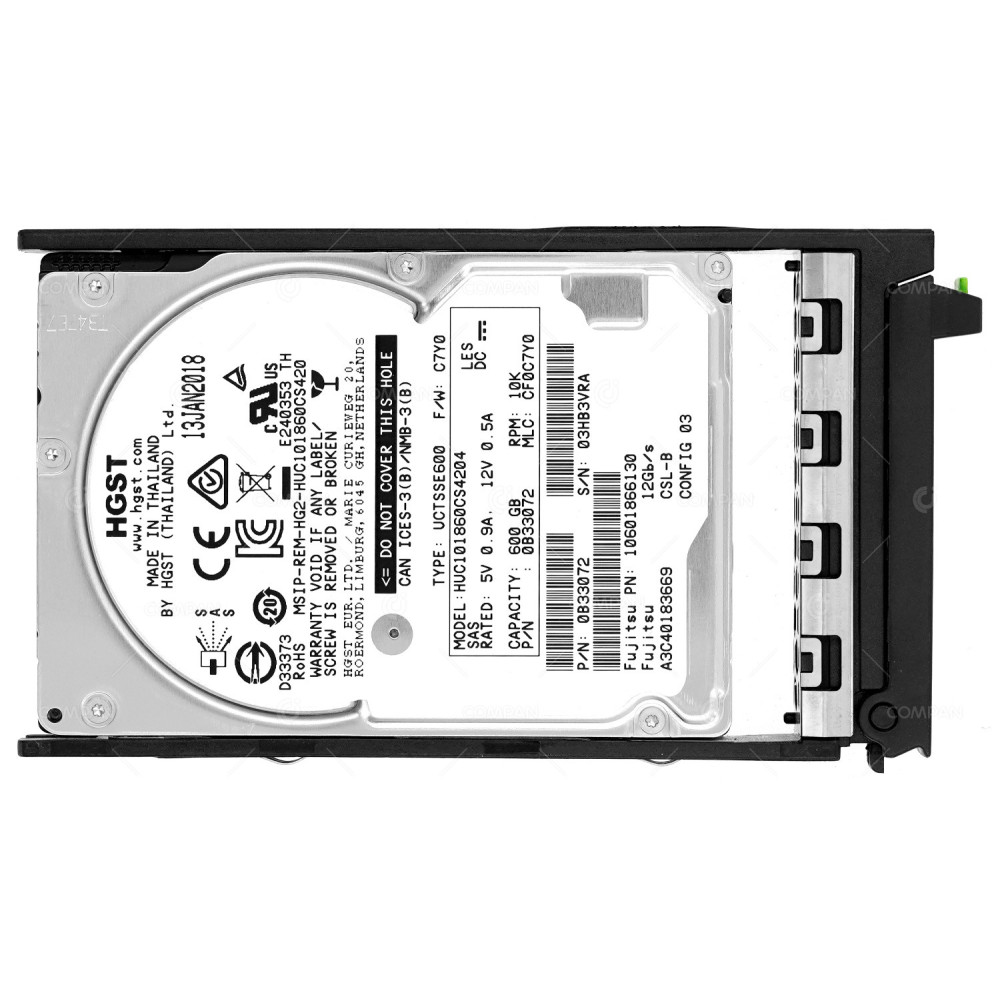 A3C40183669  FUJITSU HDD 600GB 10K SAS 12G 2.5" SFF HOT-SWAP