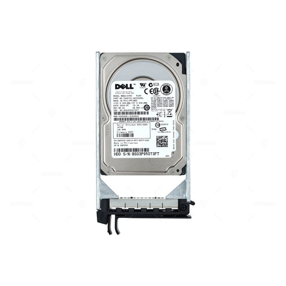 NP659 DELL HDD 146GB 10K SAS 3G 2.5" SFF HOT-SWAP