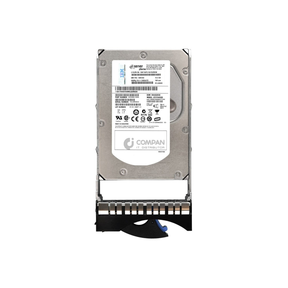 10N7200 IBM HDD 73GB 15K SAS 3G 3.5" LFF HOT-SWAP FOR 520 570 POWER5