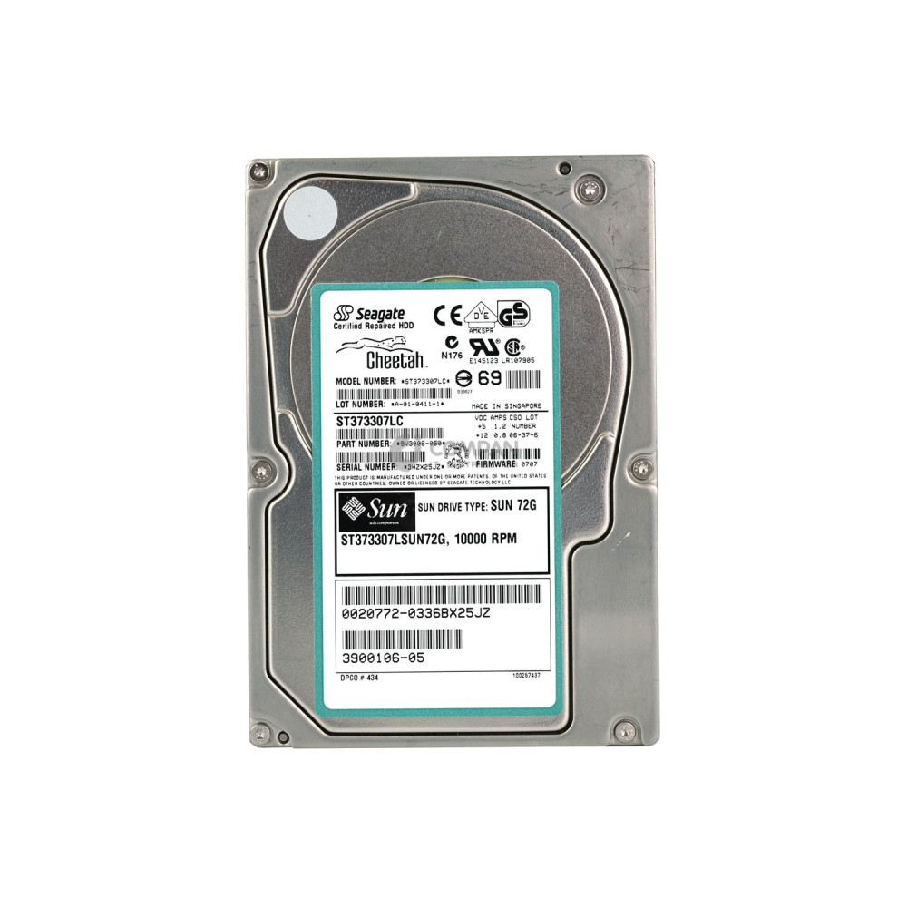 3900106-05 ORACLE SUN HARD DRIVE 73GB 10K 3.5" LFF U320 SCSI/SCA2/LVD
