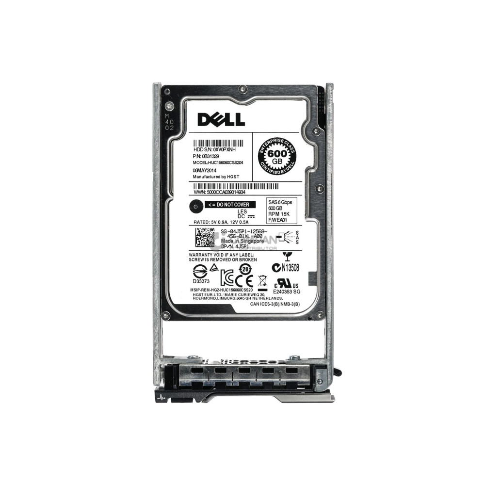 4J5P1 DELL HDD 600GB 15K SAS 6G 2.5" SFF