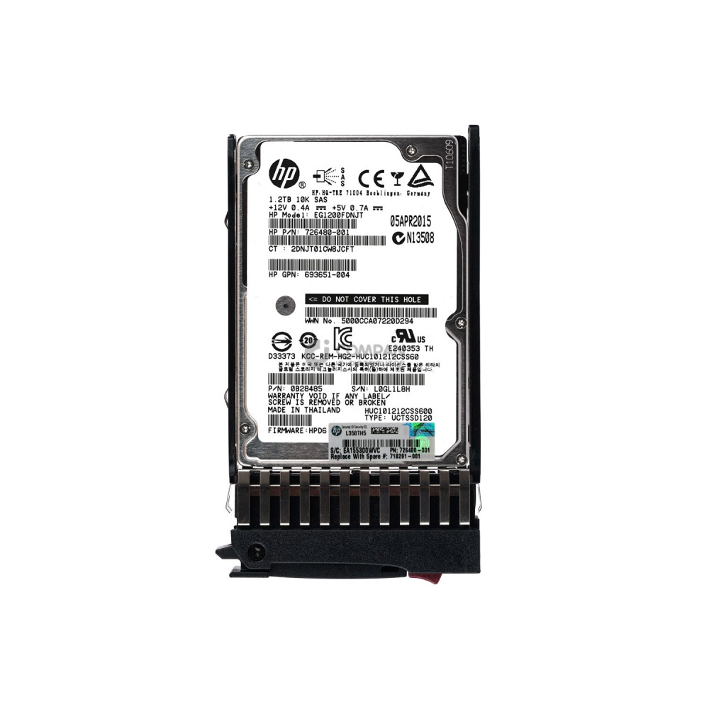 718291-001 HP 1.2TB 10K 6G 2.5 SAS HOT SWAP G5 G6 G7