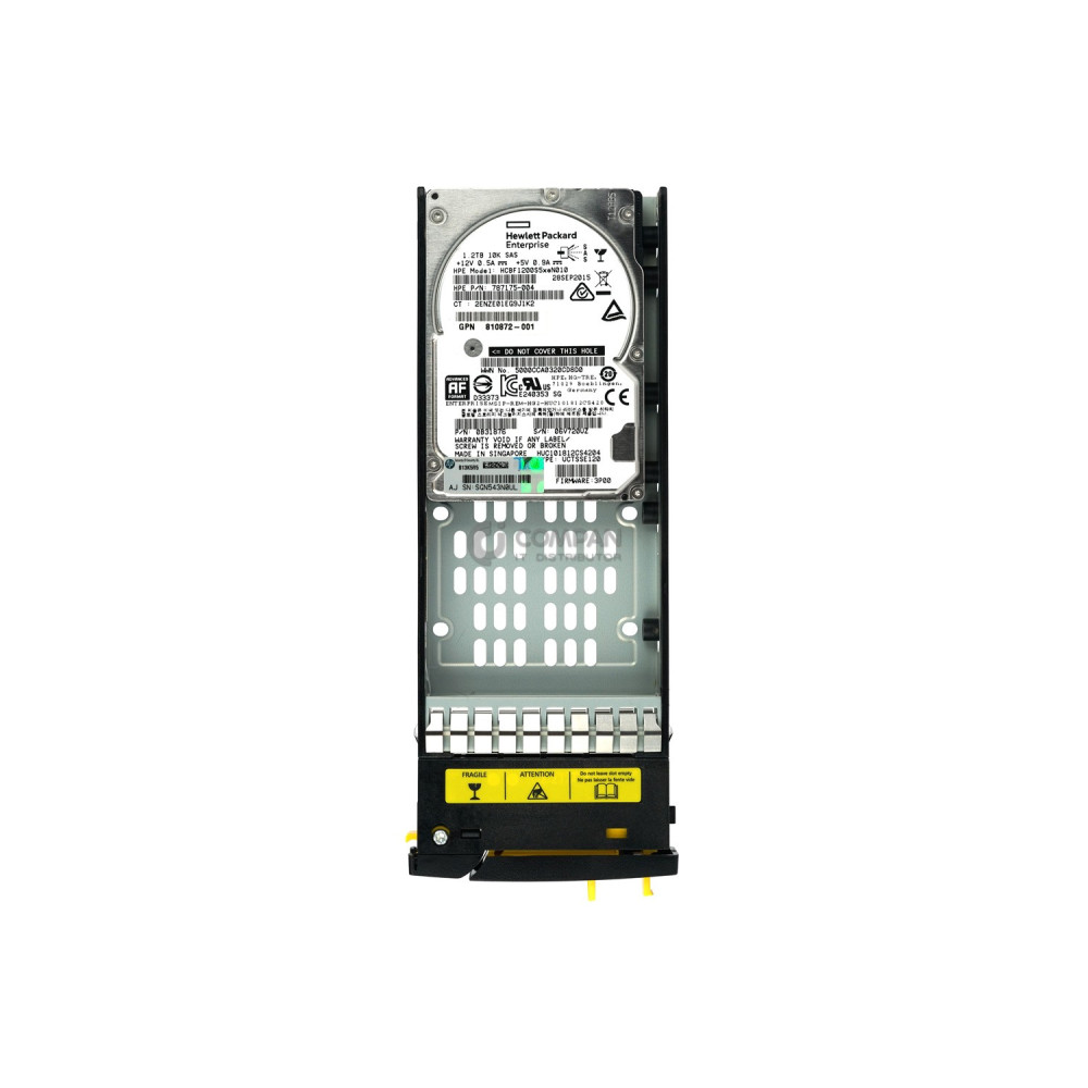810759-001 HPE HDD 1.2TB 10K SAS 12G 2.5" SFF HOT-SWAP 3PAR STORESERV