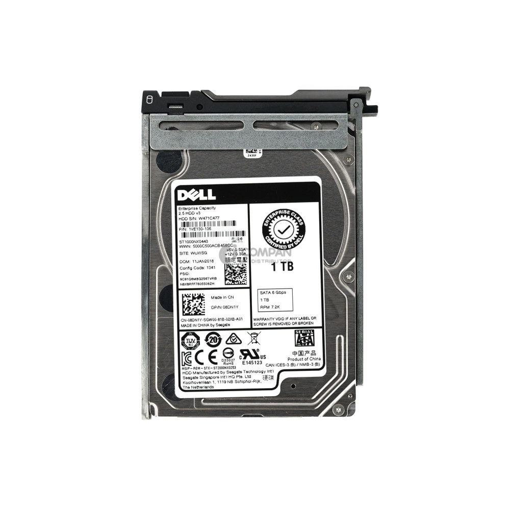 8DN1Y DELL HDD 1TB 7.2K SATA 6G 2.5" SFF