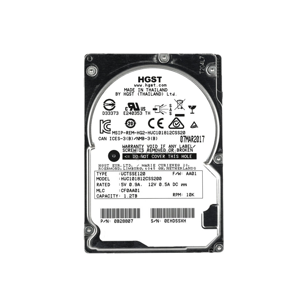 HUC101812CSS200 HITACHI HDD 1.2TB 10K SAS 12G 2.5" SFF