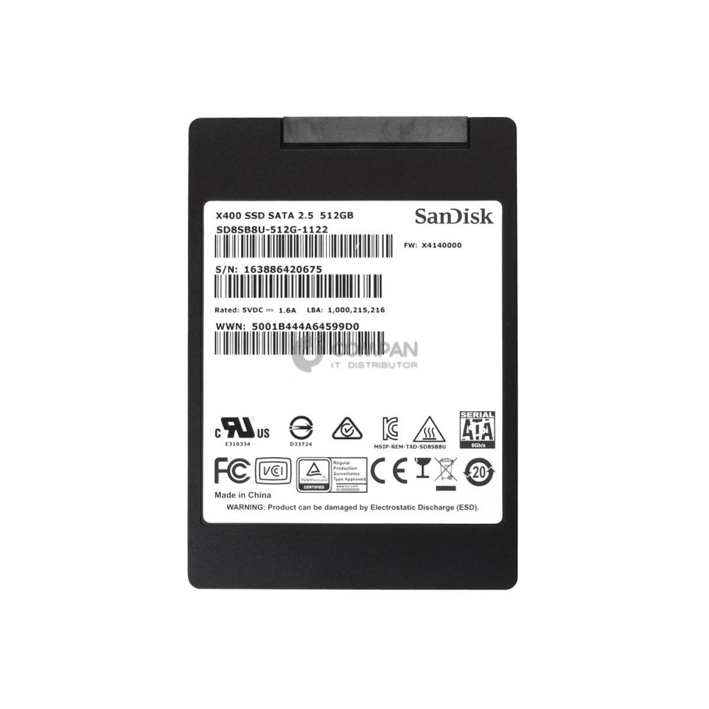 SD8SB8U-512G-1122 SANDISK HARD DRIVE 512GB 6G SATA 2.5 SFF 7MM DRIVE -