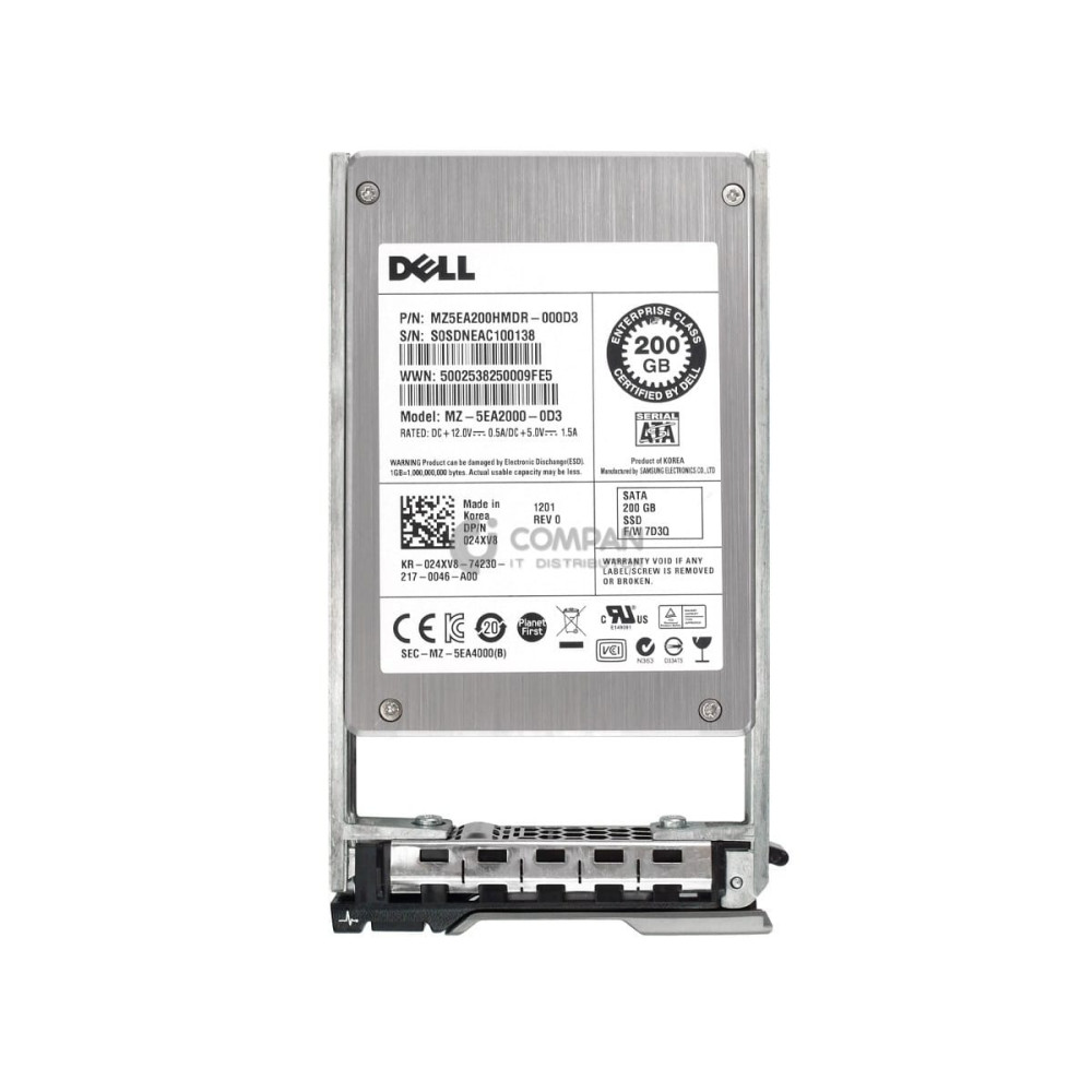 24XV8 DELL SSD 200GB SATA 3.5" LFF HOT-SWAP