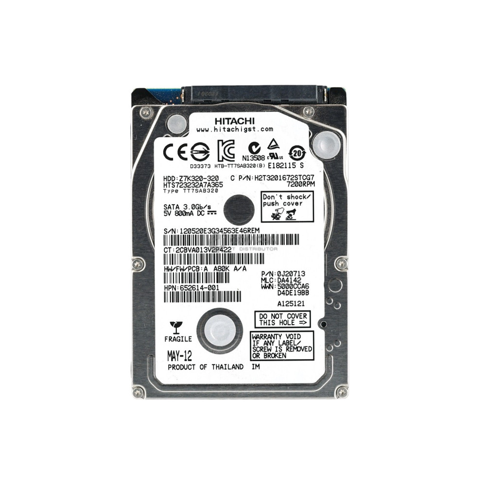 652614-001 HP HDD 320GB  7.2K  SATA 3G  2.5" SFF