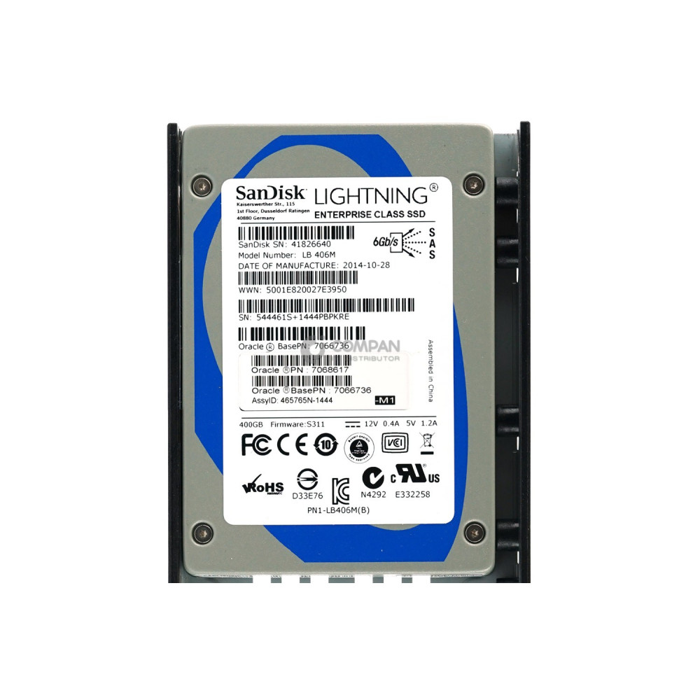 7068617 SUN ORACLE SSD 400GB SAS 6G 2.5" SFF