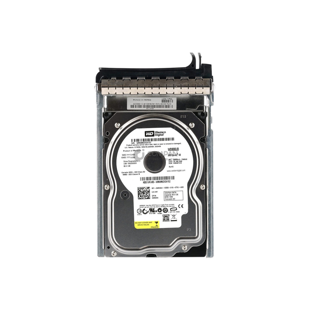 NR694 DELL HARD DRIVE 80GB 7.2K INTERFACE SATA 3.5 LFF