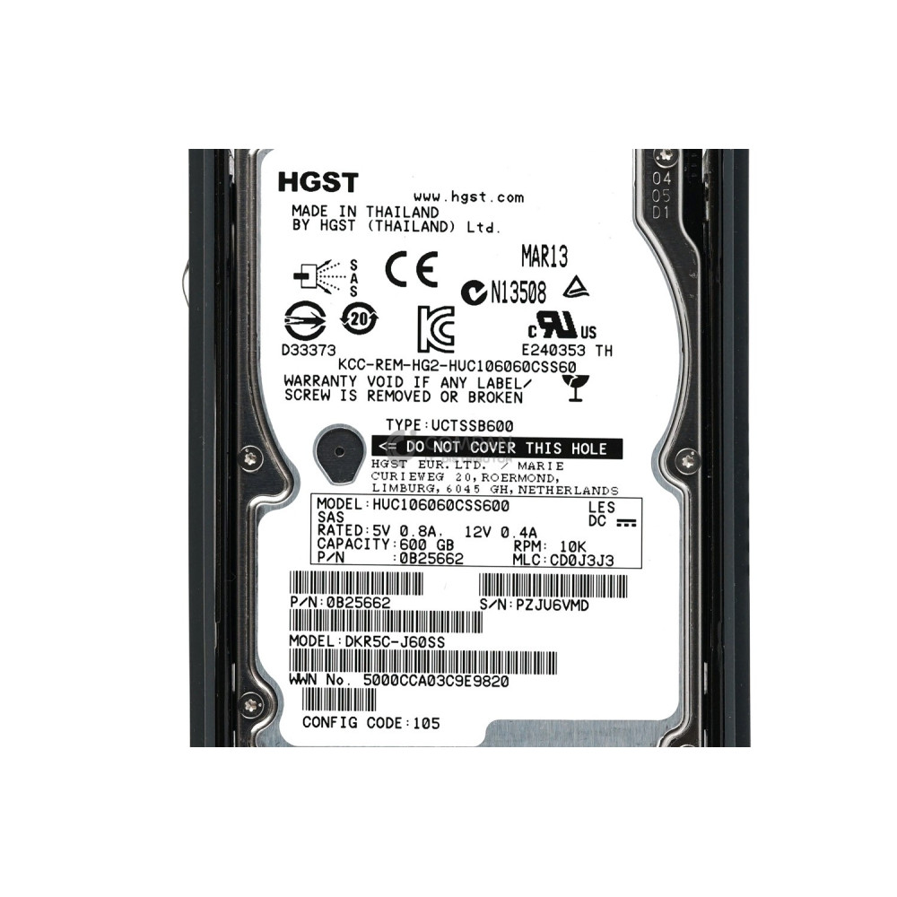 5541892-A HITACHI HDD 600GB 10K SAS 6G 2.5" SFF