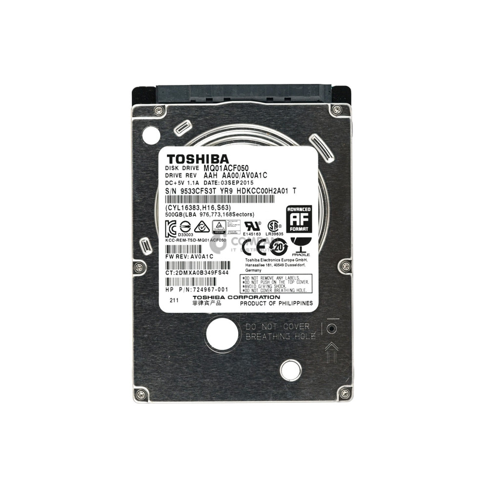 724967-001 HP HDD 500GB  7.2K  SATA 6G  2.5" SFF