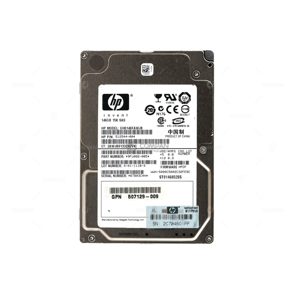 512544-004 HP HDD 146GB 15K SAS 6G 2.5" SFF HOT-SWAP FOR HP EVA