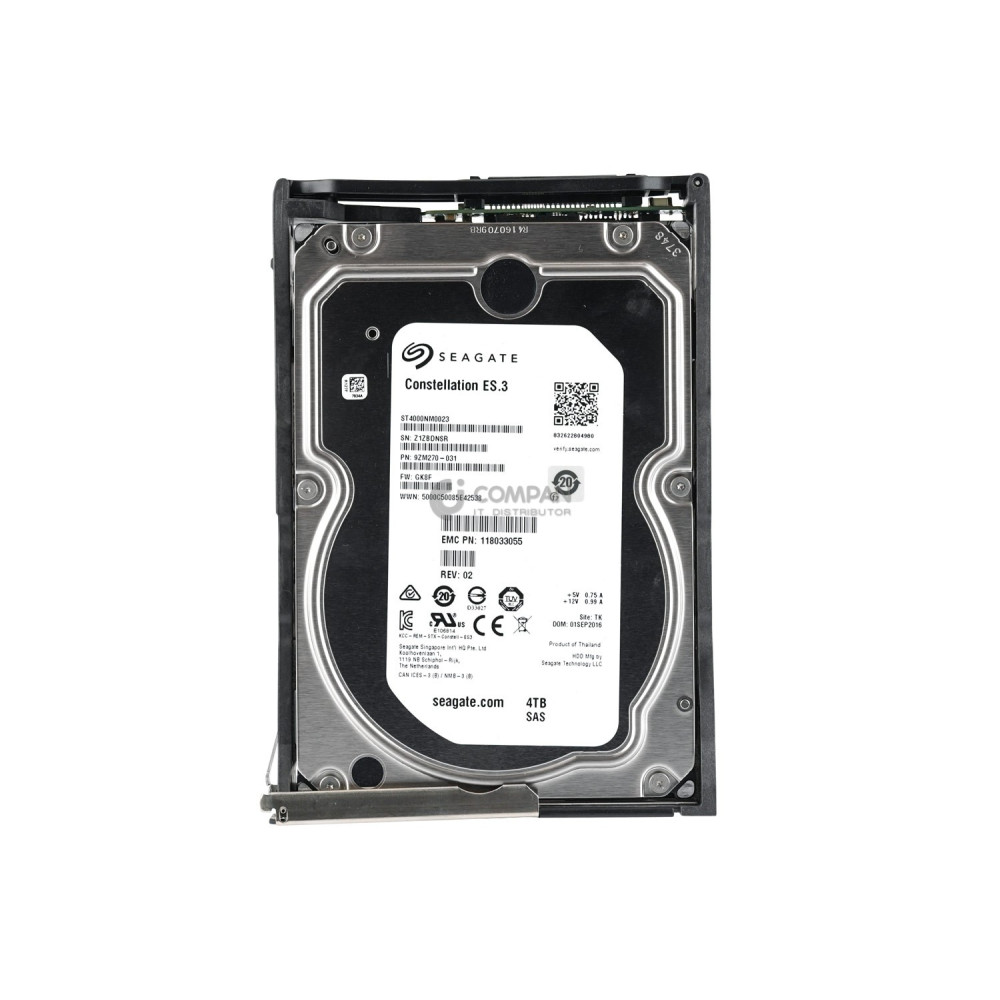 005051360 EMC HDD 4TB 7.2K SAS 6G 3.5" LFF