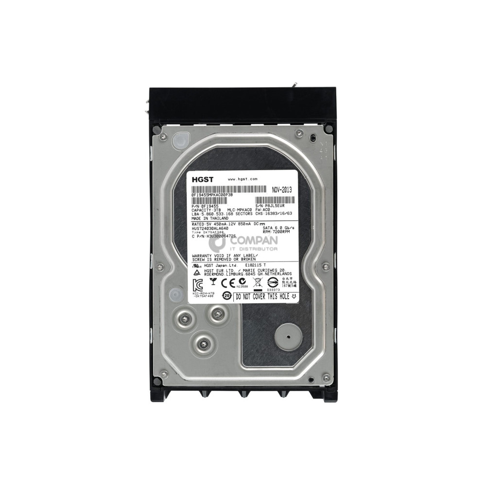 403-0088 EMC HDD 3TB 7.2K SATA 6G 3.5" LFF FOR EMC ISILON X200