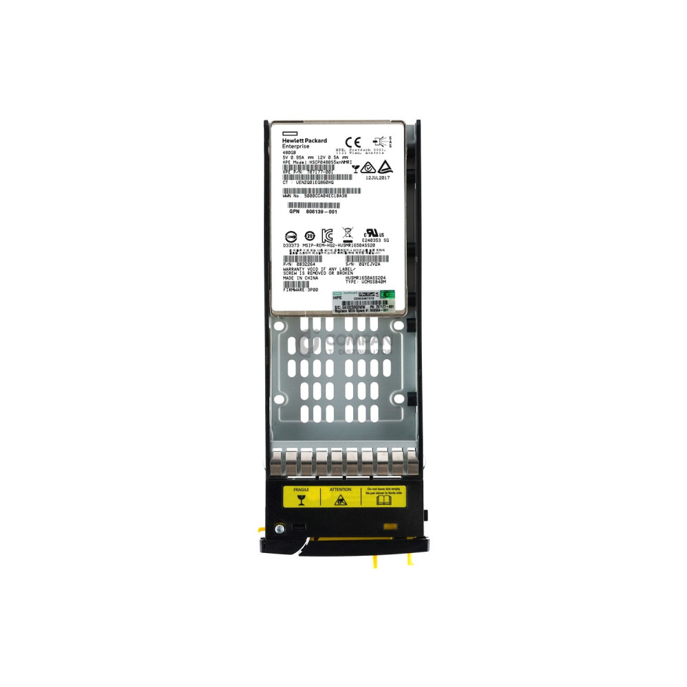 806554-001 HP SSD 480GB SAS 6G 2.5" SFF HOT-SWAP FOR HPE 3PAR STORESERV