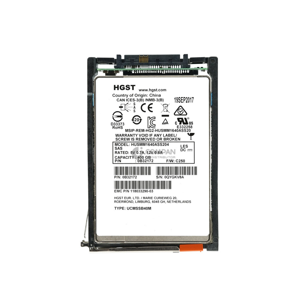005051590 EMC FLASH SSD 400GB SAS 6/12G 2.5" SFF