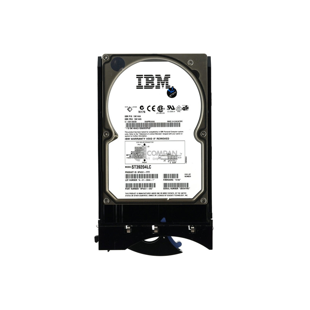 19K1465 IBM HDD 9.1GB 10K U160 SCSI 3.5" LFF