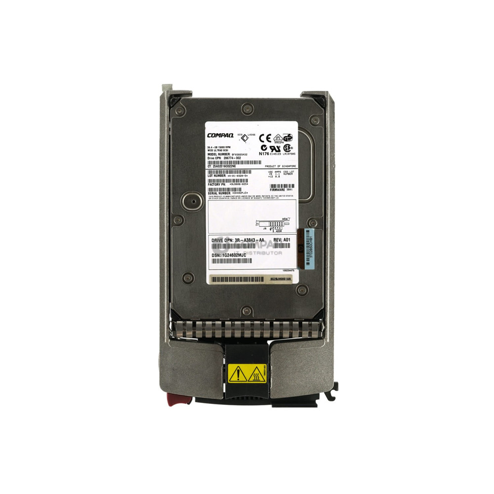 233350-001 HP 36.4GB 15K U160 SCSI 3.5 LFF 232916-B22, 286774-002, 235065-002, BF03665A32, BF03664664