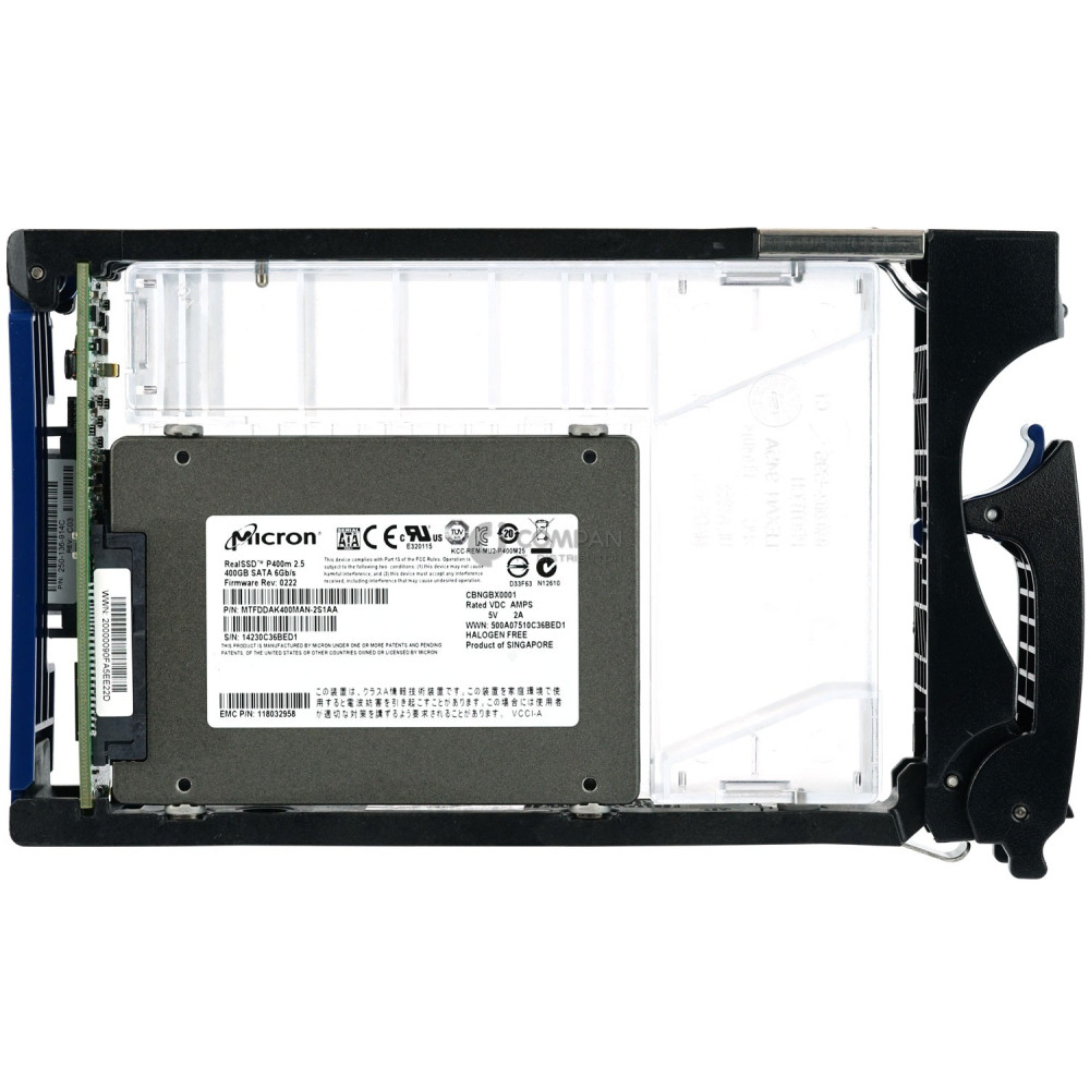 005049783 EMC 400GB FLASH DRIVE 6G SATA P400M 2.5 SFF IN 3.5 LFF 520BPS REAL SSD 118032958, MTFDDAK400MAN-2S1AA