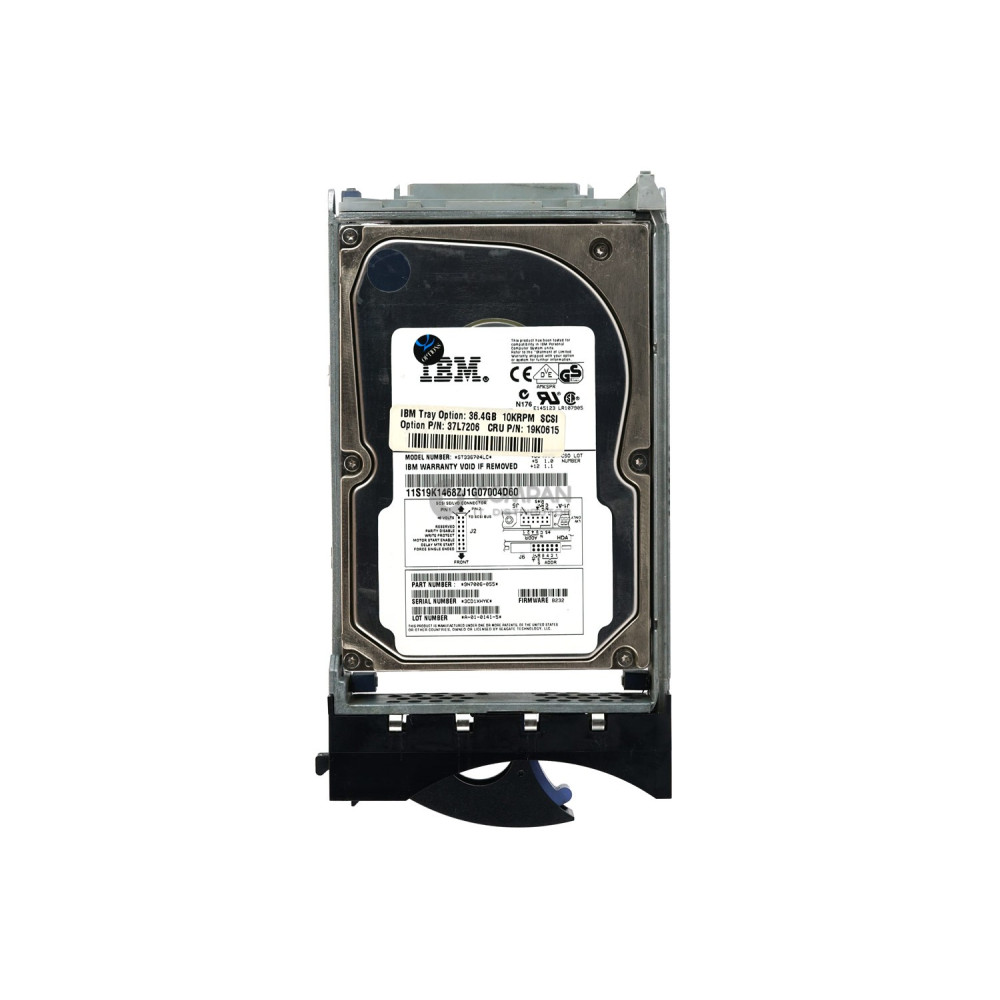 19K0615 IBM HARD DRIVE 36.4GB 10K USCSI 3.5 LFF 37L7206, ST336704LC