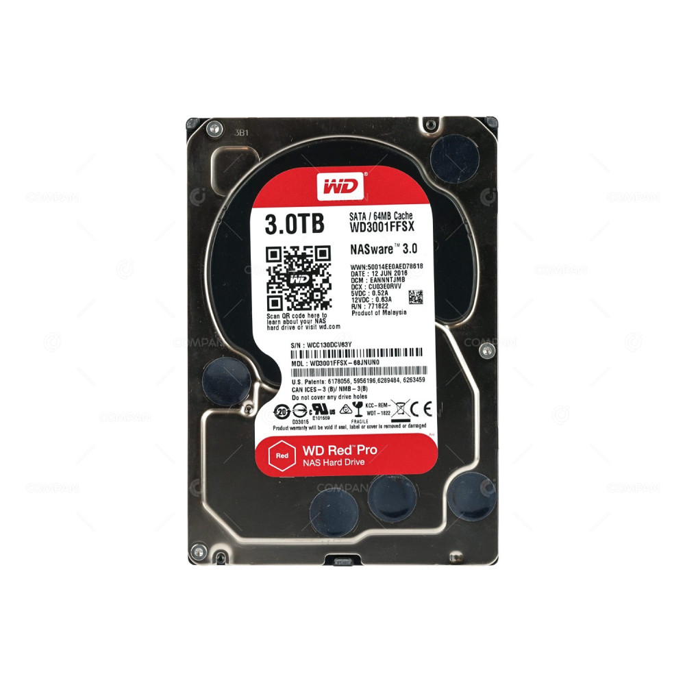 WD3001FFSX WD 3TB 7.2K 3.5 LFF SATA 6G 64GB CACHE NAS HDD -