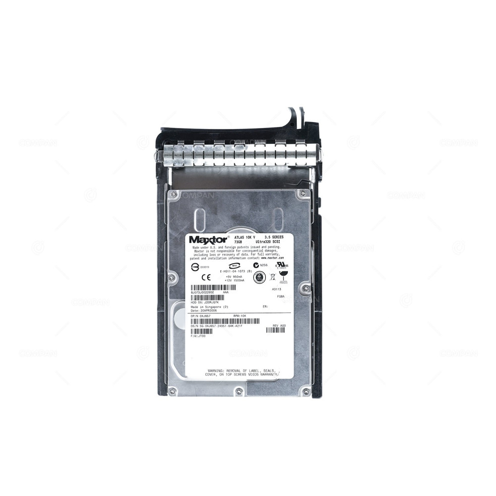 XJ657 DELL 73GB 10K U320 SCSI 3.5" LFF HOT-SWAP 0XJ657
