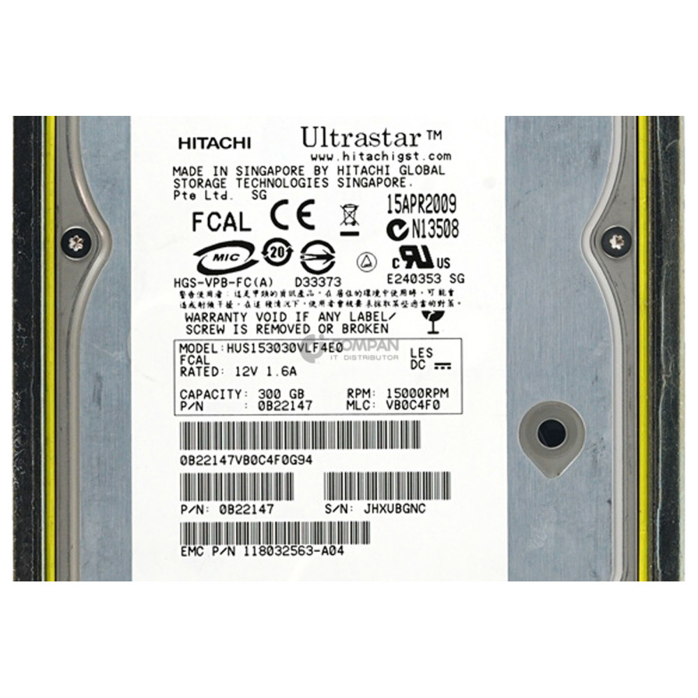 005048741 EMC HDD 300GB 15K FATA 2/4G 3.5" LFF