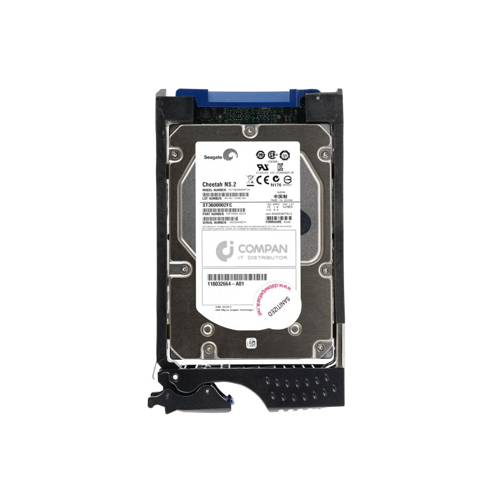 005049166 EMC HARD DRIVE 600GB 10K 2/4GB 520BPS 3.5 LFF 118032664-A01, ST3600002FC