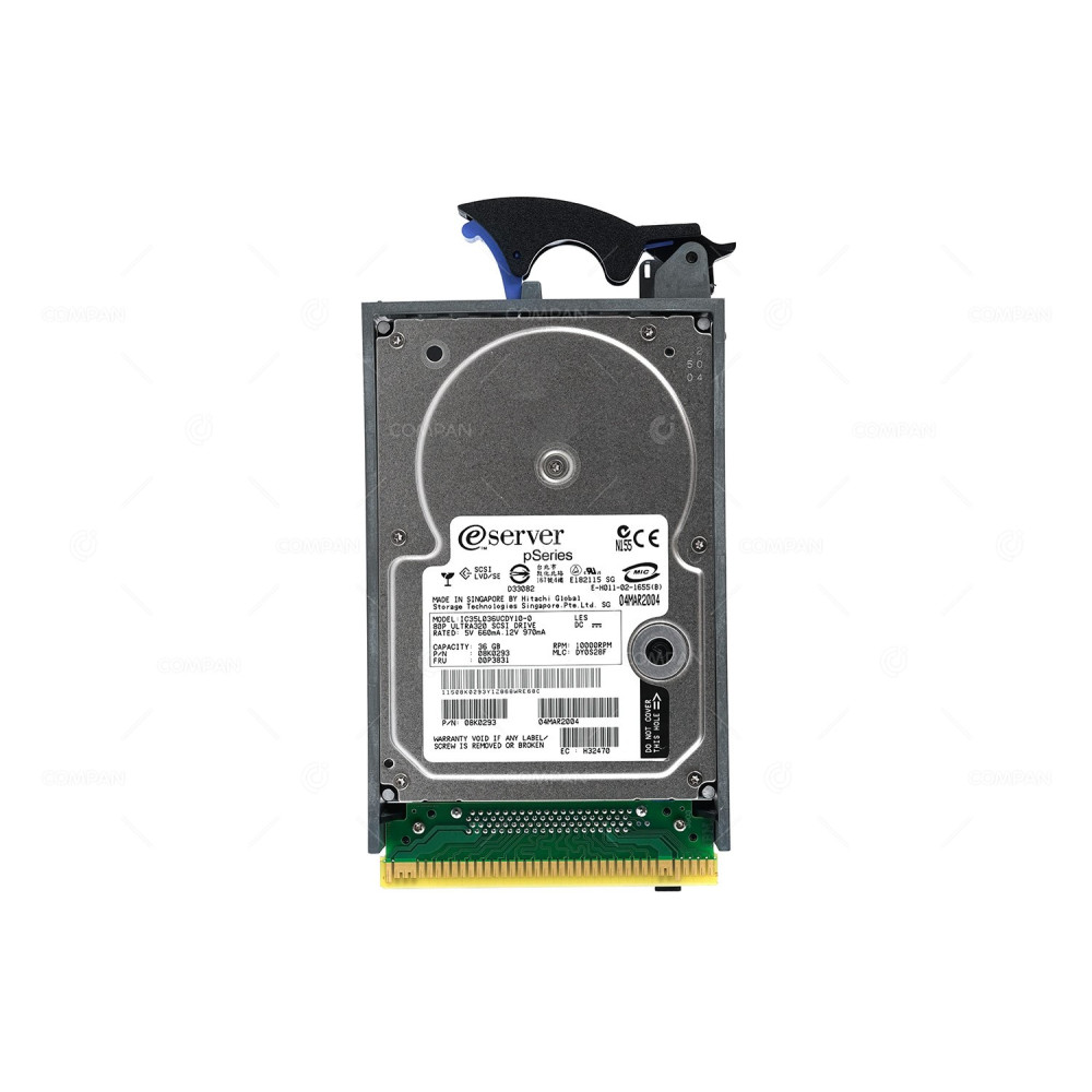 00P3831 IBM 36GB 10K U320 SCSI 3.5 LFF FOR PSERIES 08K0293